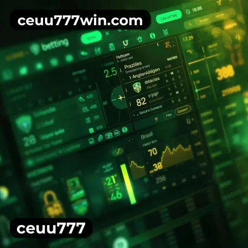 App ceuu777 para iOS e Android — interface mobile, login biométrico e PIX integrado